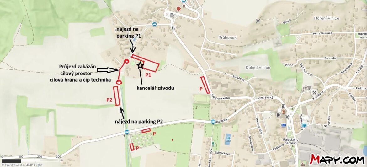 Parkování MČR Gravel 2025